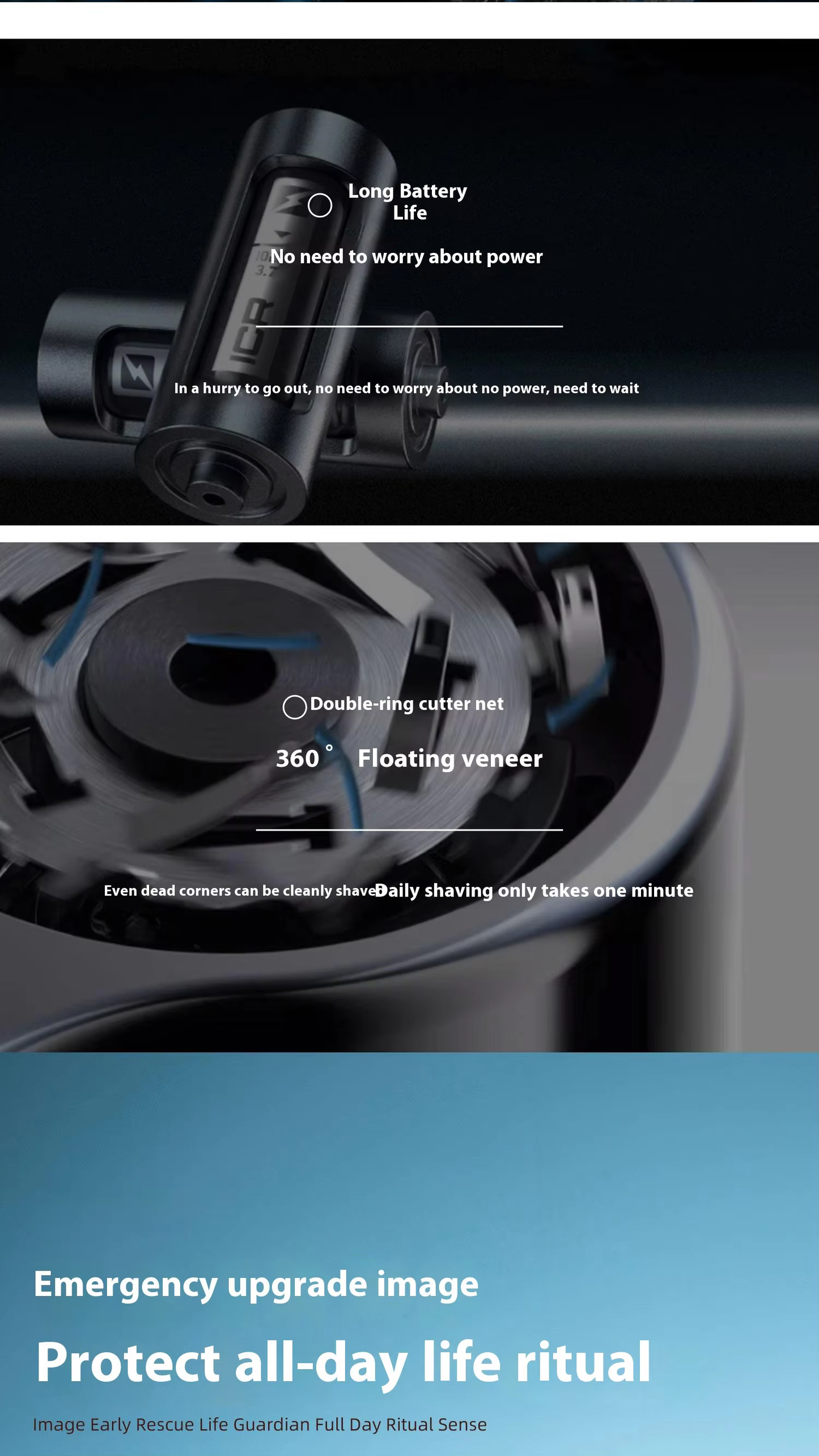 Wholesale Mini Portable LED Display USB Power Electric Shaver for Men Detachable Suspended Blade Body Household Use