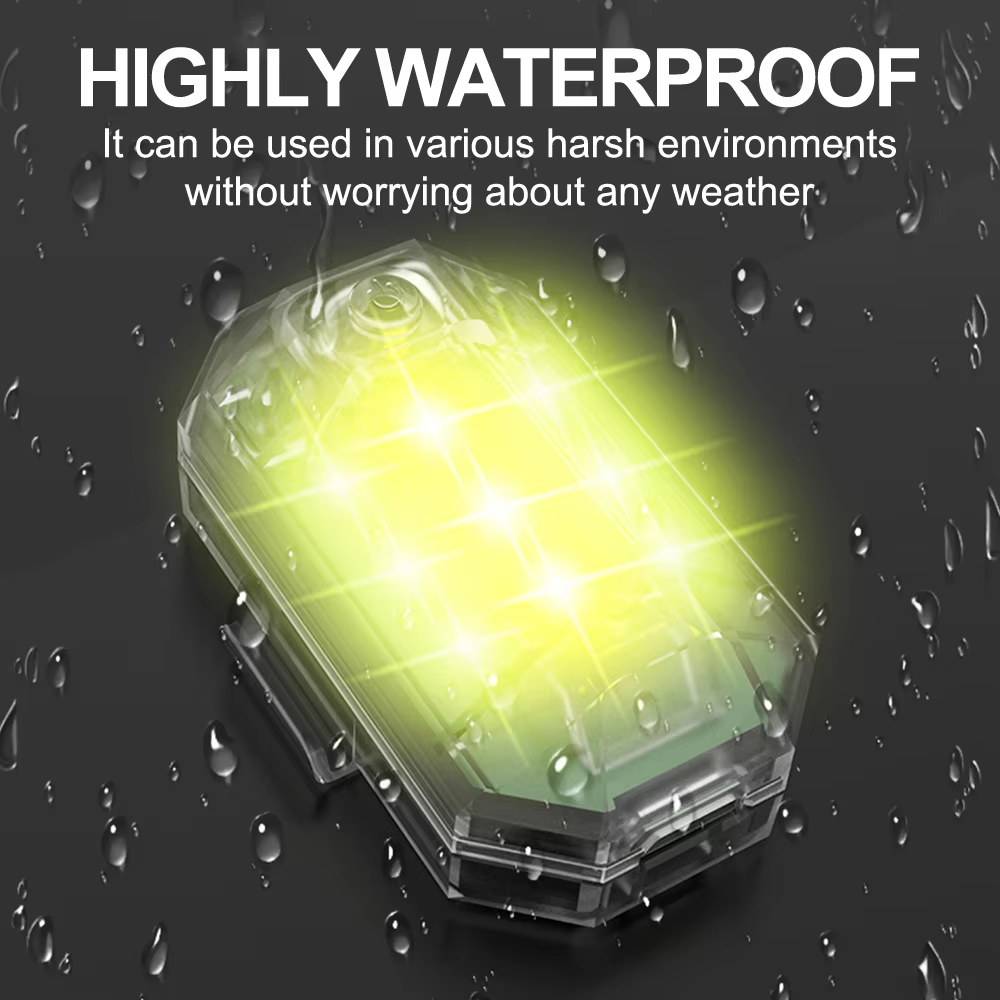 High Quality HOSHI M3 LED Strobe Light 7 Colors Switching Two Modes Fast & Slow Strobe Light for Bike Drone Car Warning Light