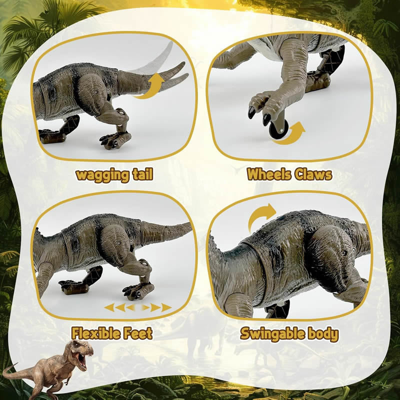 Remote Control Dinosaur for Boys, Robot Dinosaur Toys for Kids, RC Dinosaur with Realistic Legs & Spray Stream,Remote Dinosaur Toys for Kids Birthday Gift
