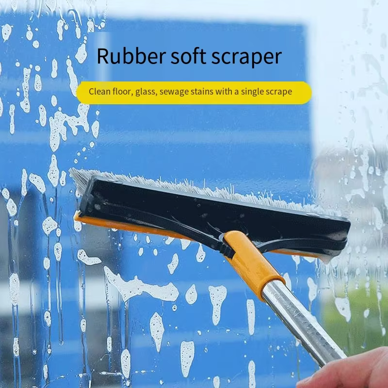 High Quality 3-in-1 Outdoor & Patio Brush Stainless Telescopic Pole with Quick Coupling for Floor Cleaning