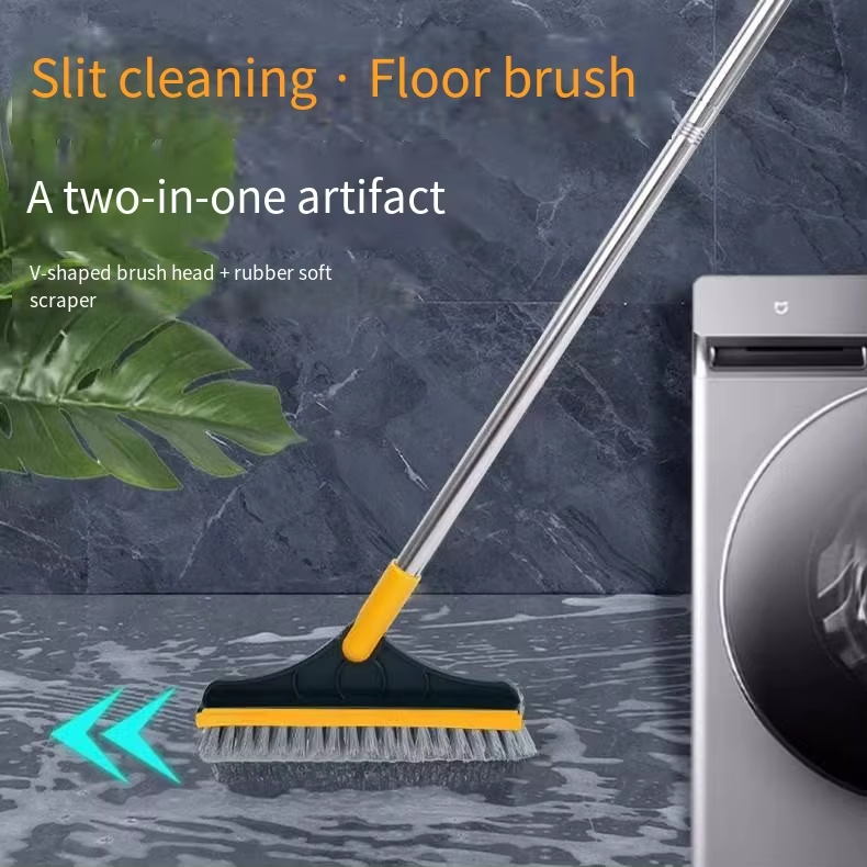 High Quality 3-in-1 Outdoor & Patio Brush Stainless Telescopic Pole with Quick Coupling for Floor Cleaning