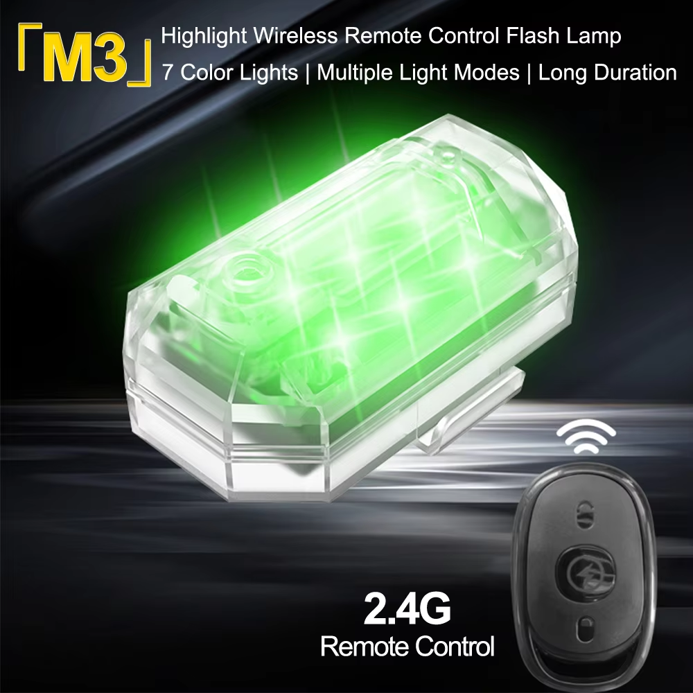 High Quality HOSHI M3 LED Strobe Light 7 Colors Switching Two Modes Fast & Slow Strobe Light for Bike Drone Car Warning Light