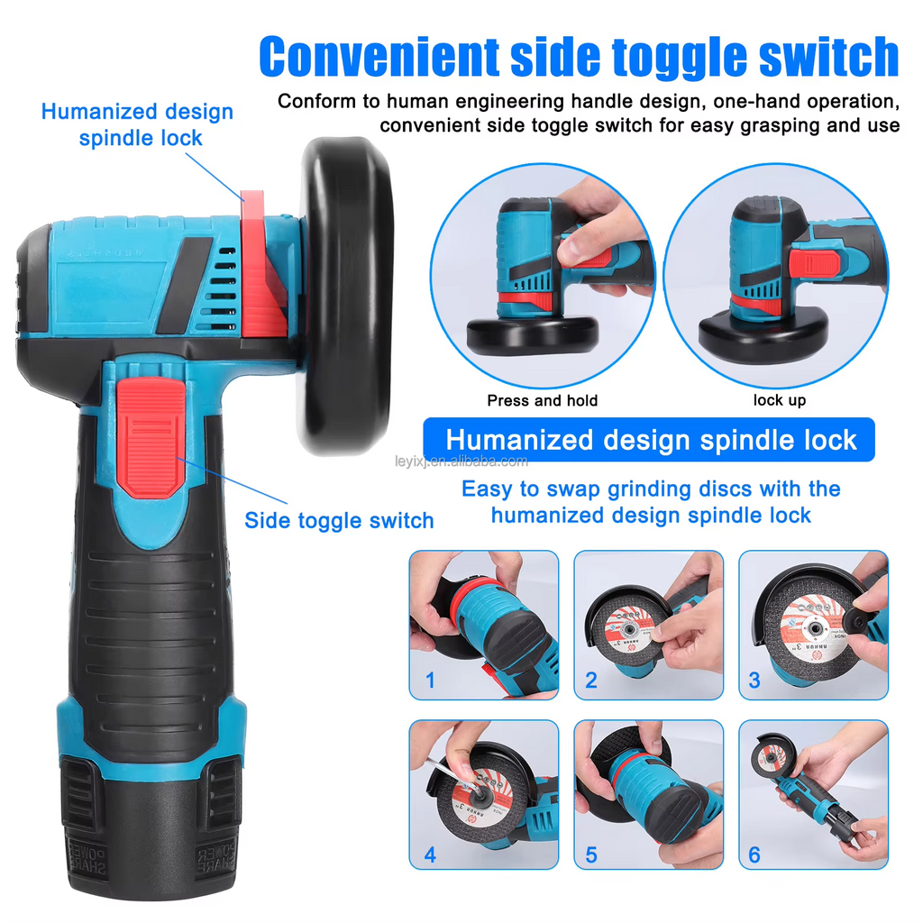 "Compact Power – Mini 12V Cordless Angle Grinder for Fast, Precise Grinding!"