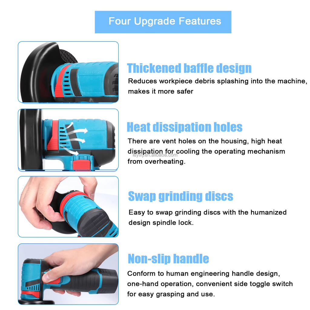 "Compact Power – Mini 12V Cordless Angle Grinder for Fast, Precise Grinding!"