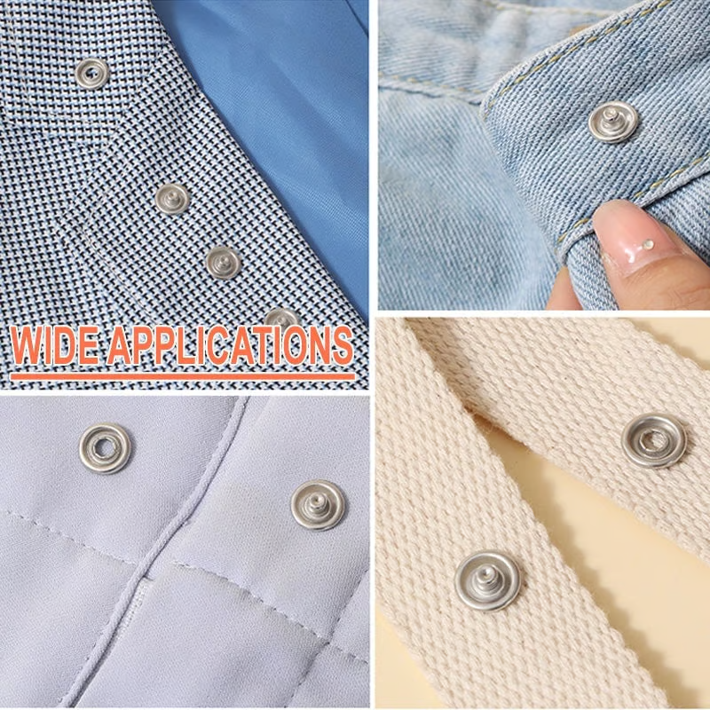 Metal Snap Buttons with Fastener Pliers Tool Kit  150PCS