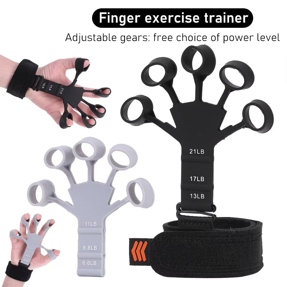 Finger Grip Training Gym Exercise Patient Hand Strengthener Gripper Workout Equipment Expander Exercisers Portable Fitness Body(2PCS!)