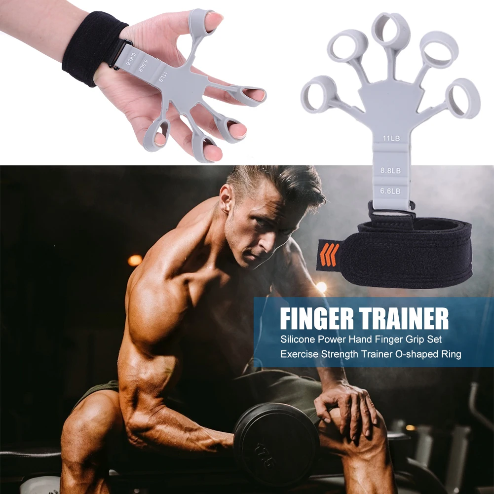 Finger Grip Training Gym Exercise Patient Hand Strengthener Gripper Workout Equipment Expander Exercisers Portable Fitness Body(2PCS!)