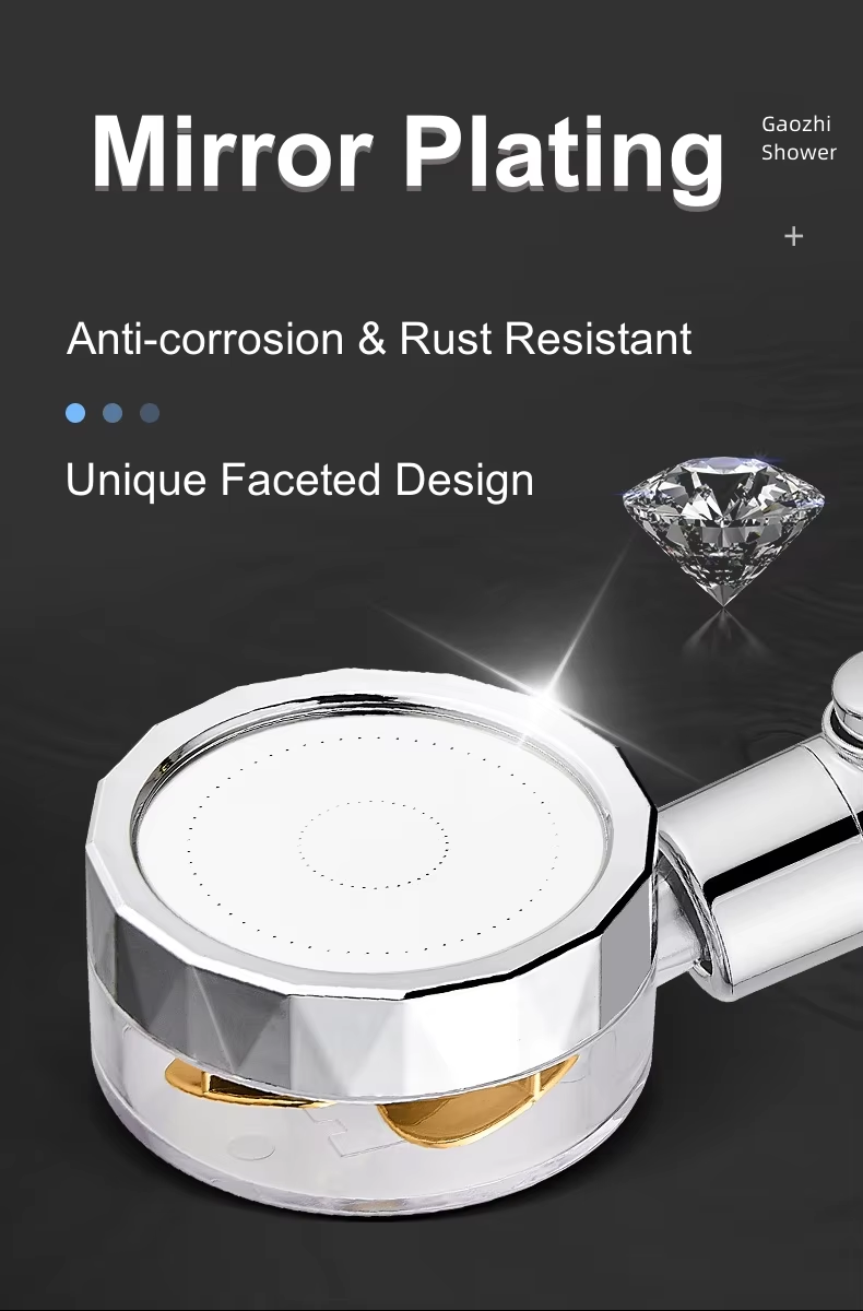 Popular ABS Plastic 360 Rotating Water Saving Hand Held Shower Head With Filter