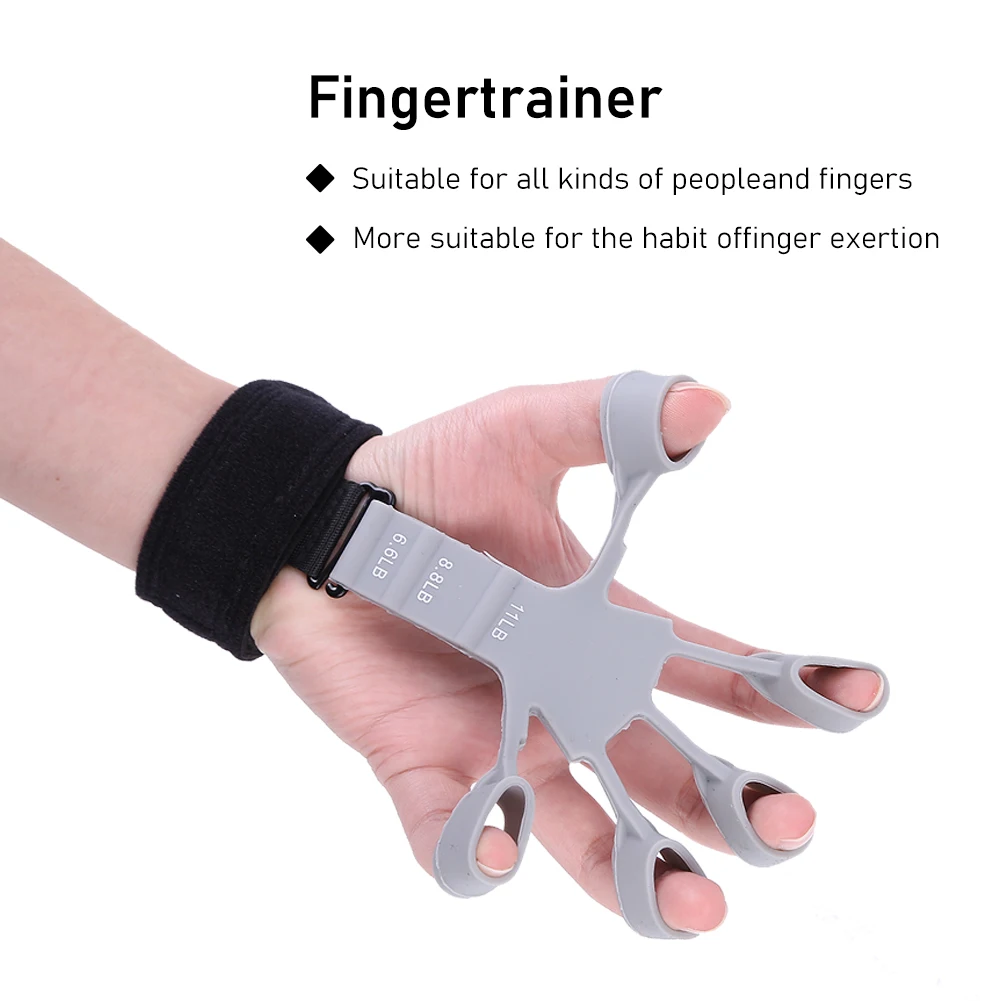 Finger Grip Training Gym Exercise Patient Hand Strengthener Gripper Workout Equipment Expander Exercisers Portable Fitness Body(2PCS!)