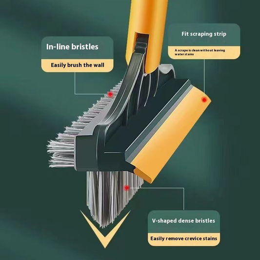 High Quality 3-in-1 Outdoor & Patio Brush Stainless Telescopic Pole with Quick Coupling for Floor Cleaning