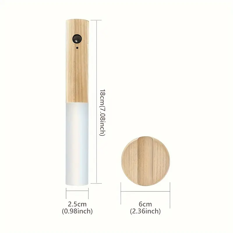 2pcs Auto Sensor Night Light And Wireless Wall Light, Human Sensor, Energy Saving, Safe And Reliable, Long Lasting Power, with Magnetic Base, High Efficiency LED Suitable for Bedroom, Hallway, Staircase, Closet, Ambience Sense Gift