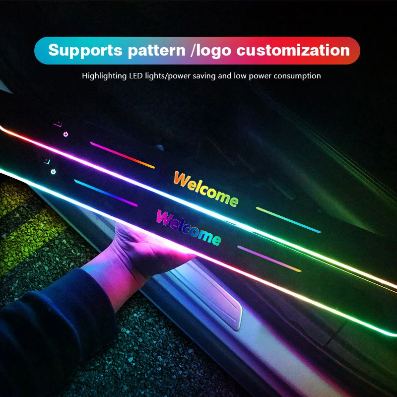 Welcome Plate Pedal Light with Wireless LED Light Adjustable color changing mode