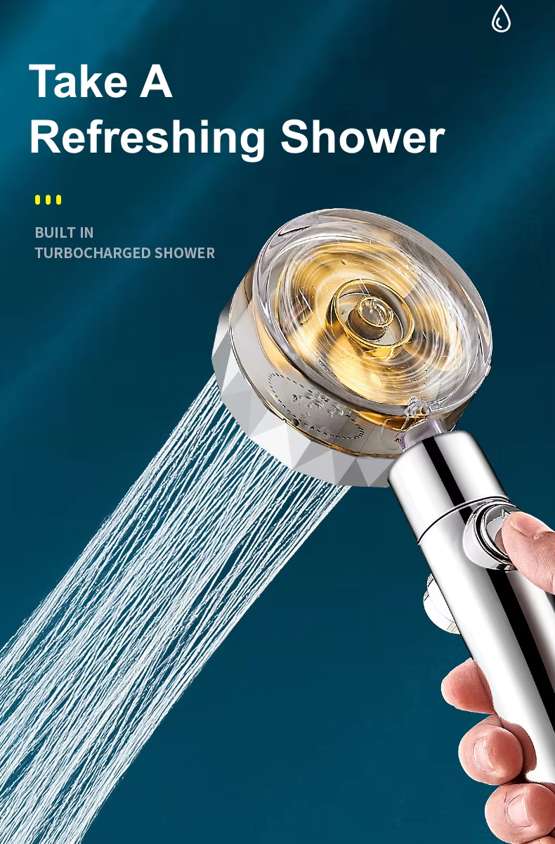 Popular ABS Plastic 360 Rotating Water Saving Hand Held Shower Head With Filter