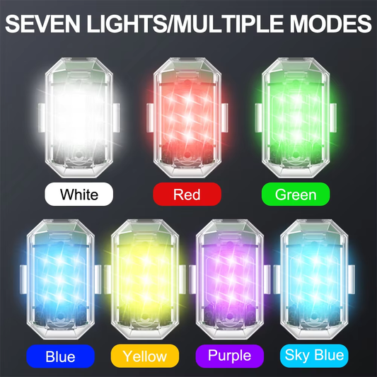 High Quality HOSHI M3 LED Strobe Light 7 Colors Switching Two Modes Fast & Slow Strobe Light for Bike Drone Car Warning Light